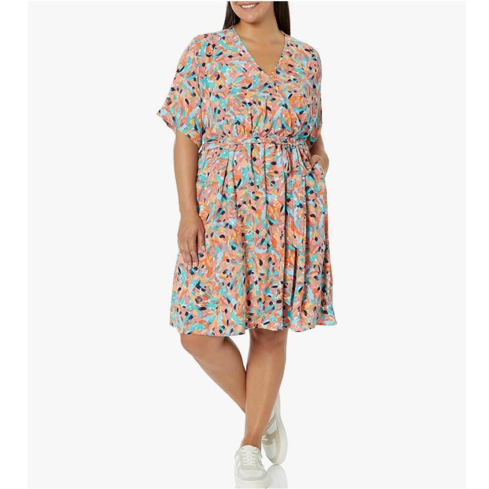 NIC+ZOE Plus Size Punchy Petals Dress Size 2X